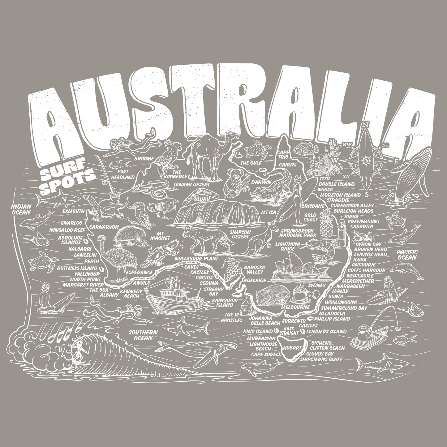 Australia Surf Spots T-shirt