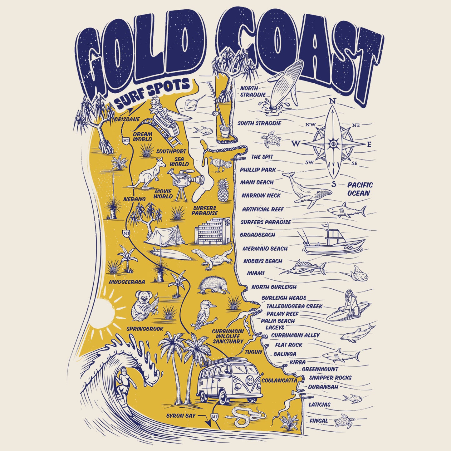 Gold Coast Surf Spots T-shirt