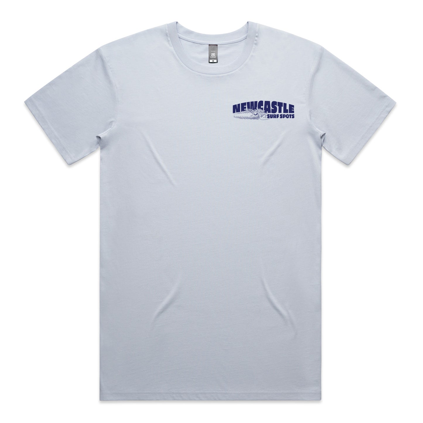 Newcastle Surf Spots T-shirt - Powder Blue