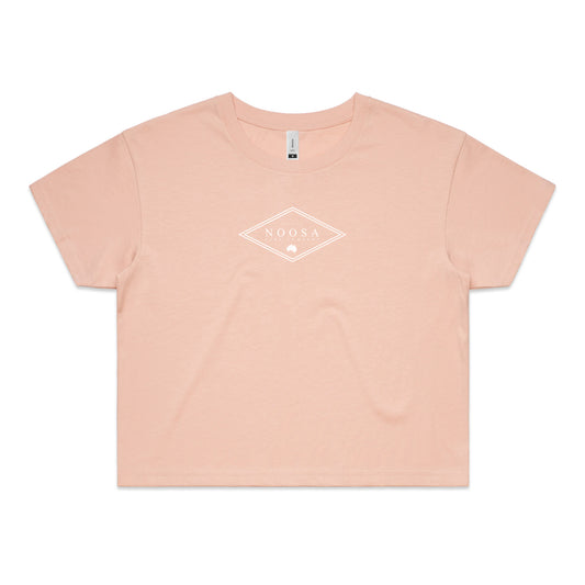 Noosa Diamond Crop T-shirt - Pale Pink