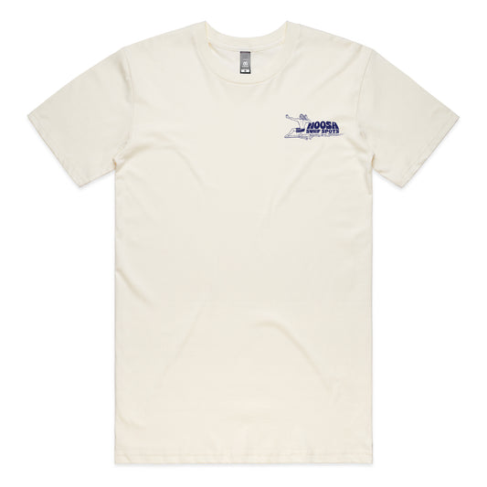 Noosa Surf Spots T-shirt - Natural