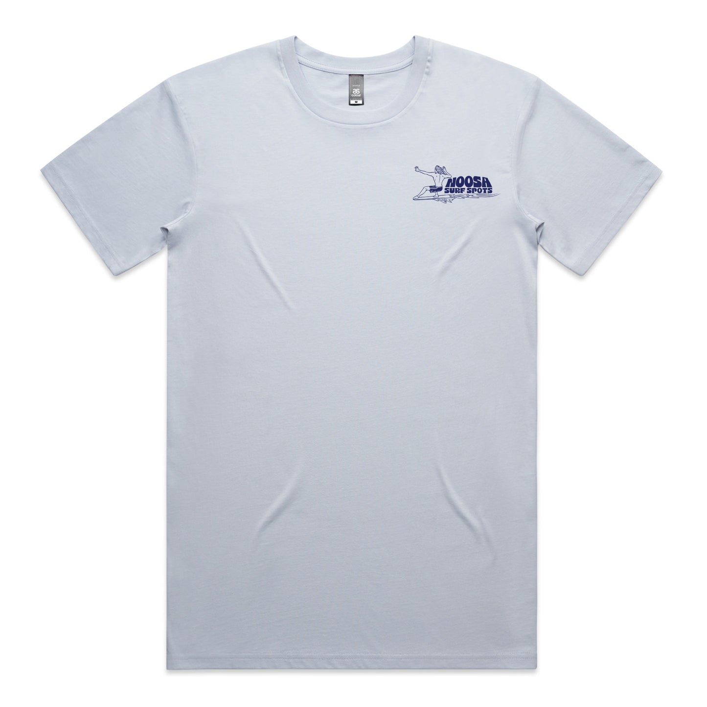 Noosa Surf Spots T-shirt - Powder Blue