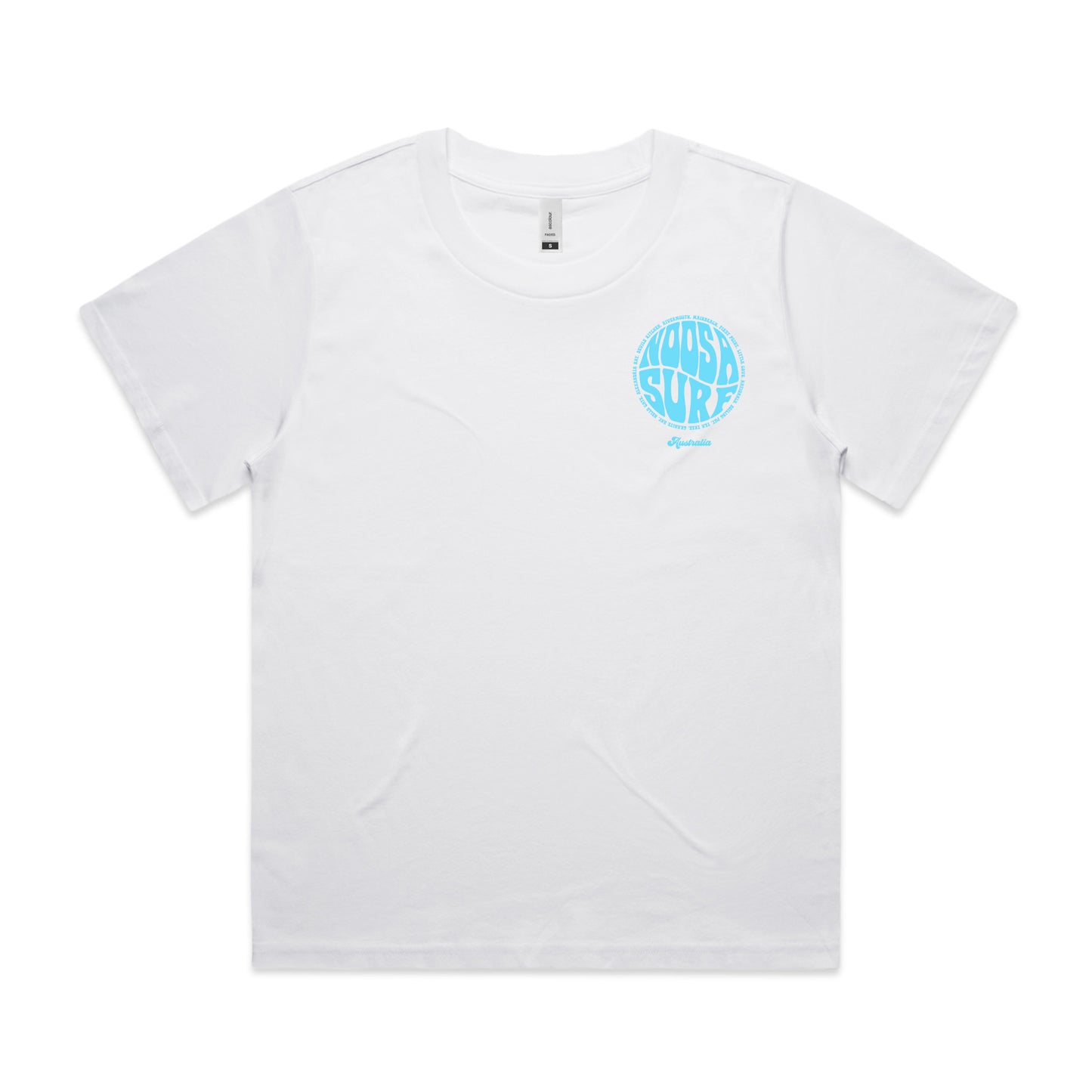 Wo's Noosa Heads Retro T-shirt - White