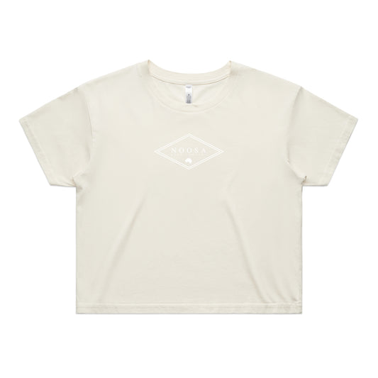 Noosa Diamond Crop T-shirt - Ecru