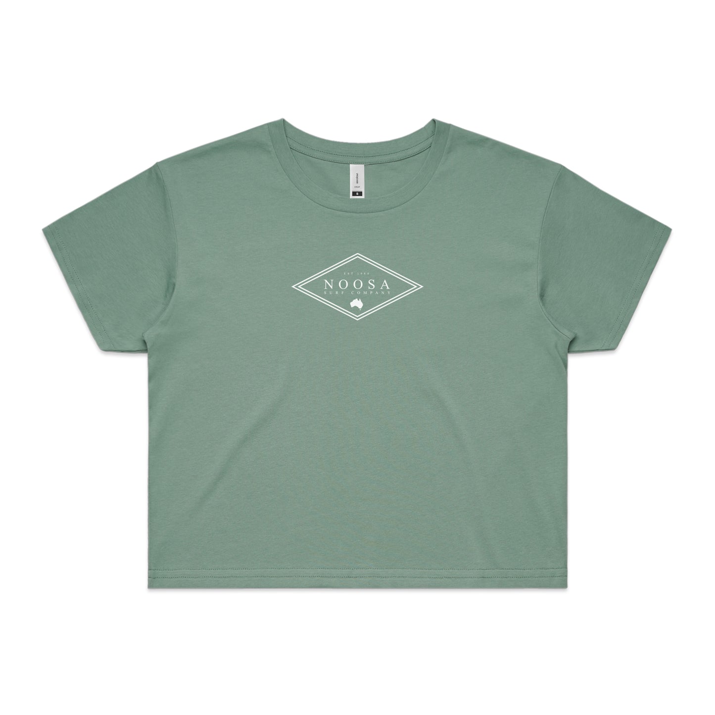 Noosa Diamond Crop T-shirt - Sage