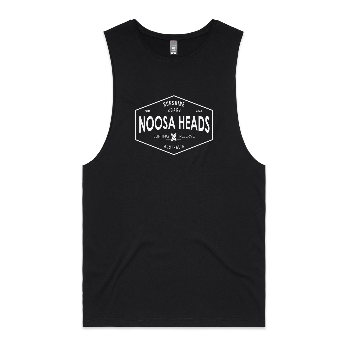 Noosa Surfing Reserve Tank Tee - Black